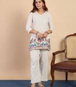 Off-white premium designer festive wear readymade suit