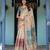 Elegant ivory beige handloom saree with nature-inspired artistic pallu with blouse
