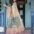 Elegant ivory beige handloom saree with nature-inspired artistic pallu with blouse