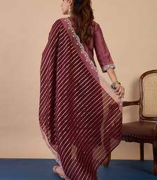 Coffee premium designer festive wear readymade suit