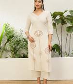 Off-white premium designer festive wear readymade suit
