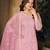 Elegant Blossom Pink Heavy Cording Work Net Salwar Suit