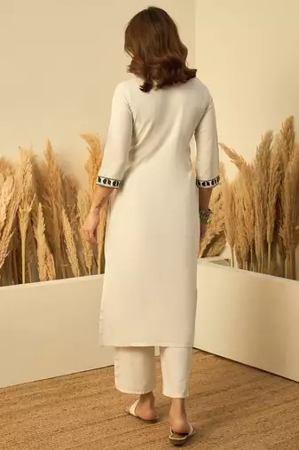 Off-white premium designer festive wear readymade suit