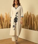 Off-white premium designer festive wear readymade suit