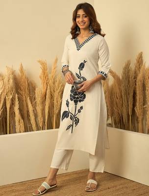 Off-white premium designer festive wear readymade suit 4