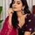 Wine Embroidery and sequins Aari mirror Roman Silk Blend Lahenga Choli Set