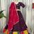 Wine Embroidery and sequins Aari mirror Roman Silk Blend Lahenga Choli Set