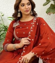 Mustard premium designer festive wear readymade suit