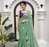 Sea Green Color Intricate Thred With Sequnce Work Silk Blend Saree