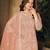 Radiant Peach Heavy Cording Work Net Salwar Suit
