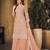 Radiant Peach Heavy Cording Work Net Salwar Suit