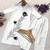 Women white & black floral embroidered kurta with trousers