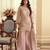 Purple silk blend  readymade suit with beads & embroidery work