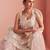 Peach net readymade suit with beads & embroidery work