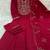 Rani pink embroidered straight kurti pant set with scallop border dupatta