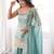 Teal green strappy kurta and sharara set with matching dupatta
