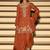 Orange embroiderd  silk blend  palazzo suit