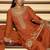 Orange embroiderd  silk blend  palazzo suit