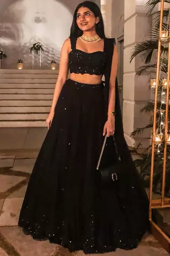 Black Georgette lehenga Choli