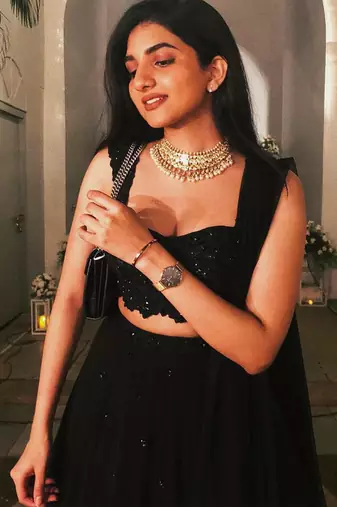 Black Georgette lehenga Choli