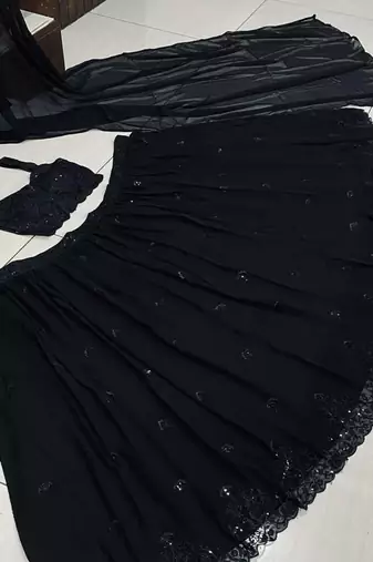 Black Georgette lehenga Choli