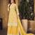Vibrant Mustard Yellow Heavy Cording Work Net Salwar Suit