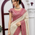 Off White Color Intricate Thred With Sequnce Work Glass Organza Silk Blend Saree 