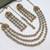 Pink & pista mehandi-plated agate stone necklace set with earrings & maang tikka