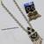 Green mehandi-plated agate stone & kundan necklace set with earrings