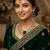 Green mehandi-plated agate stone & kundan necklace set with earrings & maang tikka