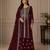 Maroon georgette semi stitched wedding suits