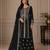 Black georgette semi stitched wedding suits