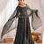  bandhani printed chiffon flared anarkali pant and dupatta set