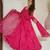  bandhani printed chiffon flared anarkali pant and dupatta set