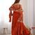  embroidery work georgette flared anarkali pant and dupatta set