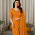 Yellow Color Beds With Sequnce work Silk Blend Saree