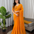 Yellow Color Beds With Sequnce work Silk Blend Saree