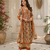 Women's Printed Cotton Kurta Palazzo with Dupatta Set