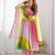  solid georgette flared anarkali pant and dupatta set