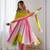  solid georgette flared anarkali pant and dupatta set