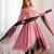  solid georgette flared anarkali pant and dupatta set