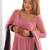  solid georgette flared anarkali pant and dupatta set