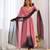  solid georgette flared anarkali pant and dupatta set