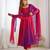  solid georgette flared anarkali pant and dupatta set