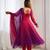  solid georgette flared anarkali pant and dupatta set