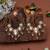 White color kashmiri earrings with artistic handmade design