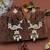 White color kashmiri earrings with artistic handmade design