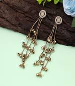 White color kashmiri earrings with artistic handmade design