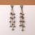 White color kashmiri earrings with artistic handmade design