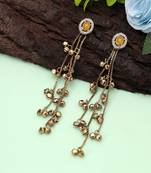 White color kashmiri earrings with artistic handmade design
